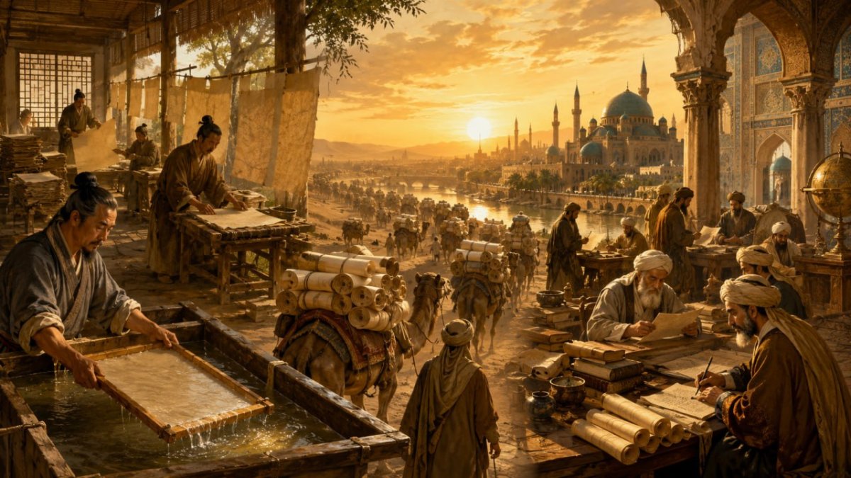 ثورة الورق العباسية: السر الصيني الذي غيّر مسار التاريخ الفكري في بغداد